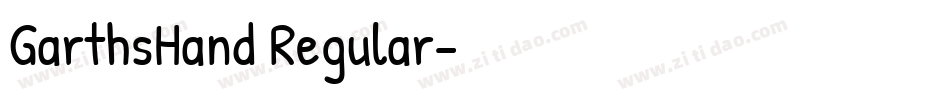 GarthsHand Regular字体转换